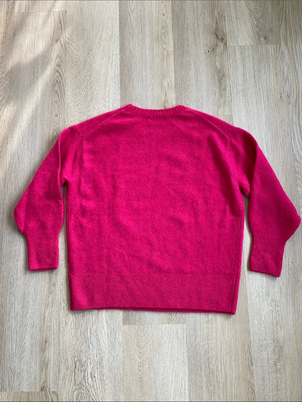 J.Crew Fuchsia Alpaca Merino Wool Blend Crewneck Sweater XS Cozy Soft Knit - Picture 7 of 11